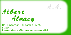 albert almasy business card